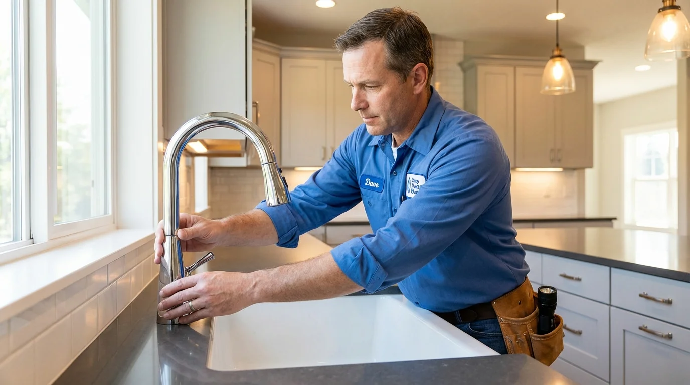 Kitchen faucet installation by Johns Plumbing LLC in Bethel Island